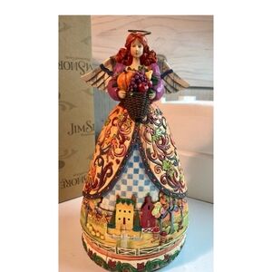 Vintage Heartwood Creek Jim Shore Angel Figurine with Basket